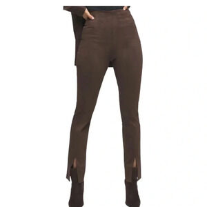 Good American Better Than Suede Classic Pant in Chocolate Size 1